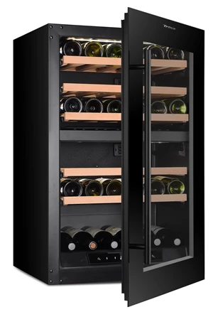 Cave à vin climatisée intégrée 100 L, dual zone